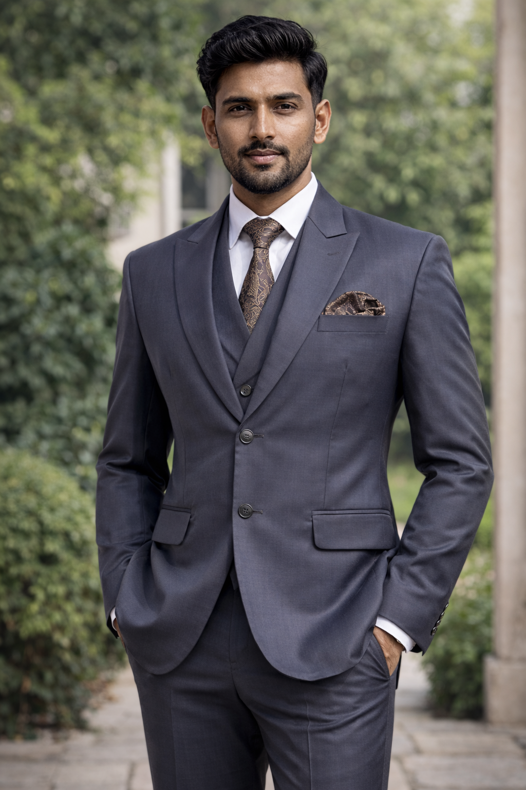 Midnight Charcoal Classic 3-Piece Suit