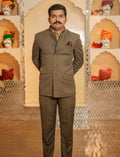 Regal Olive Bandhgala Suit for Men – Classic Wedding & Festive Wear